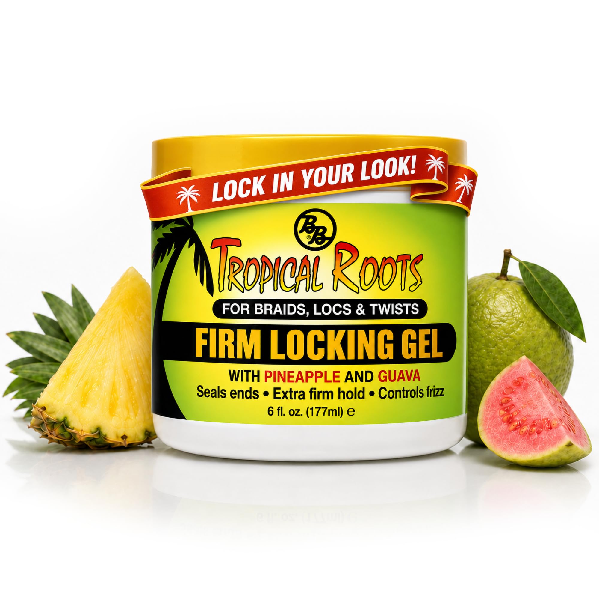 Bronner Bros Tropical Roots Firm Locking Gel for Braids, Locs & Twists, 6oz