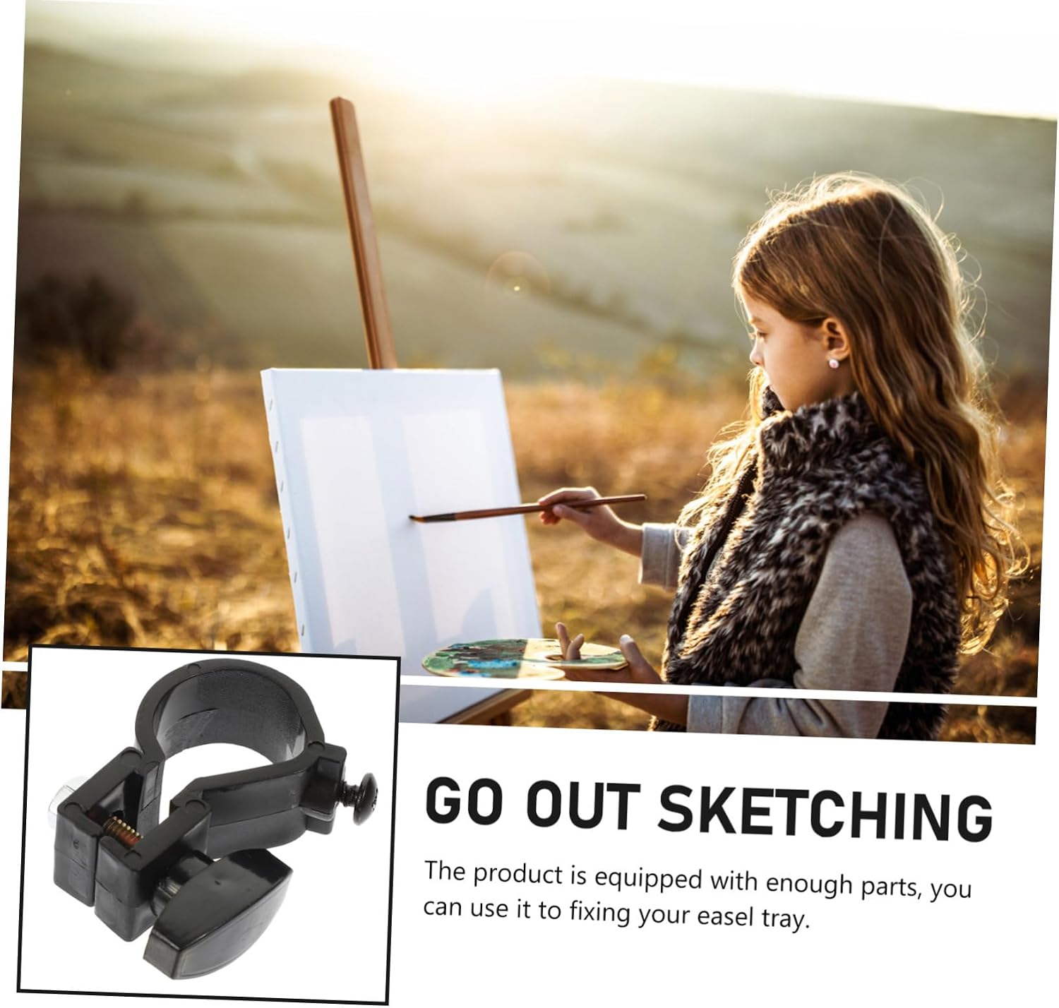 Portable Compact Easel Tray Buckles Metal Easel Stand Parts for Painting Lightweight Fixing Components for Stable Art Tray Attachment Easy to Carry and Store