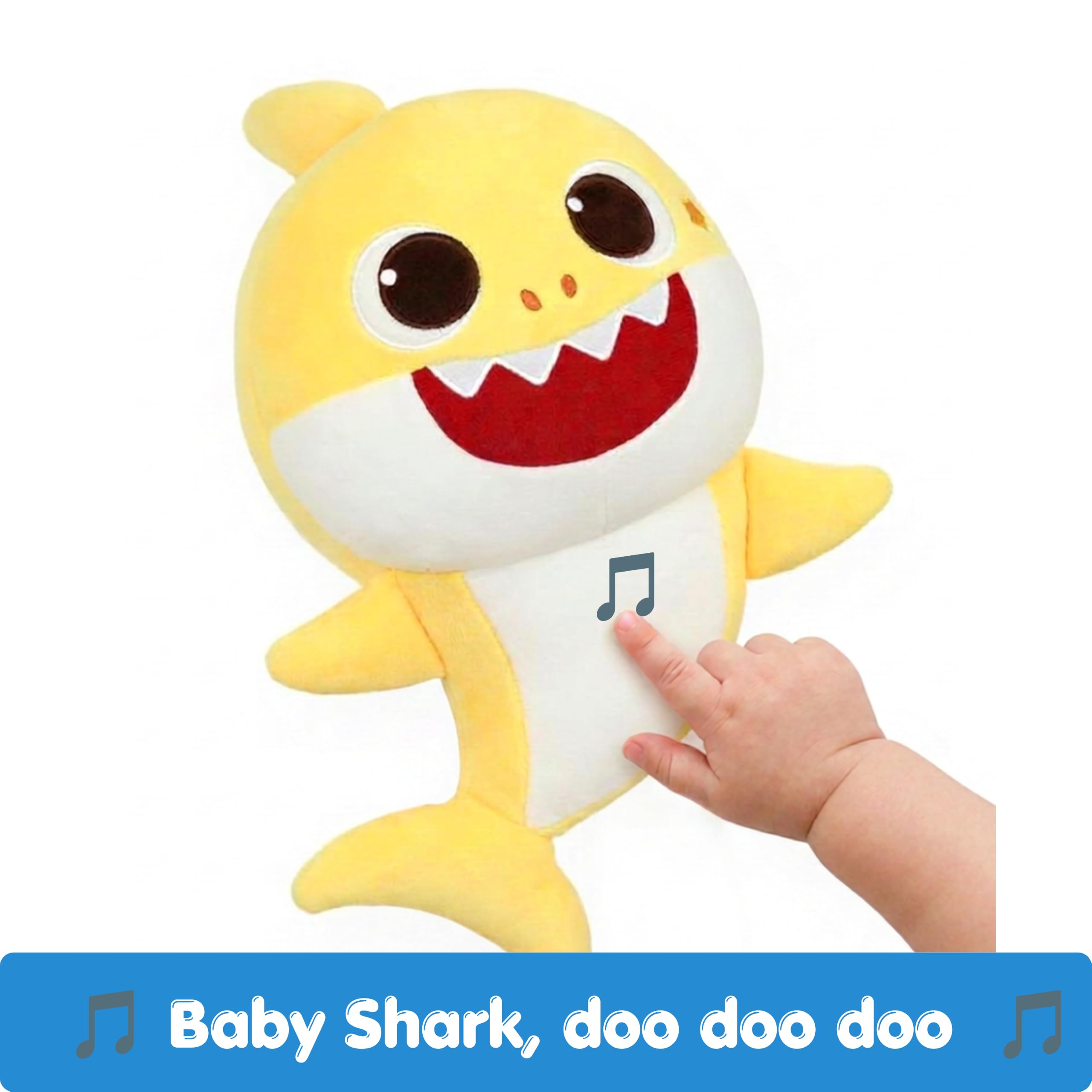 Pinkfong Baby Shark - Peluche interattivo, 33 cm, lavabile, giocattolo musicale interattivo, regalo per neonati e bambini piccoli, dai 18 mesi in su