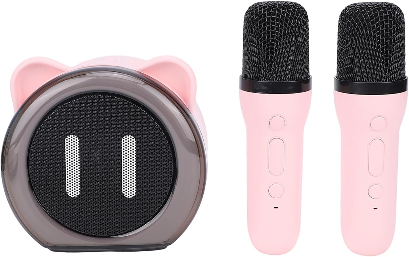 Luocute Mini Karaoke Machine, Portable Speaker with 2 Wireless Microphones for Kids and Adults, Clear Stable Sound, Compact Design, Memory Card Playback
