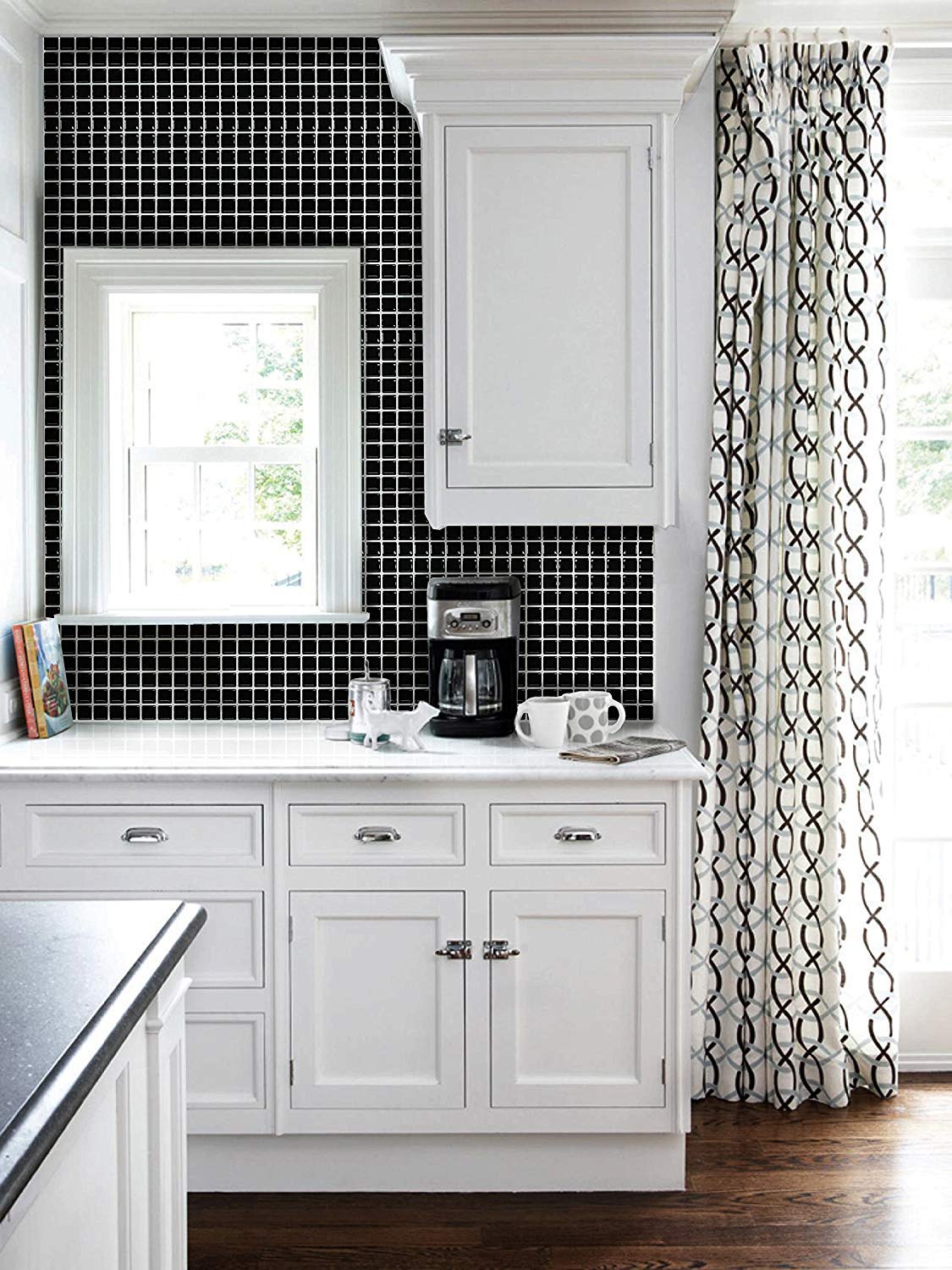 Buy Yoillione Kitchen Wall Tiles Black Mosaic Tile Stickers Bathroom