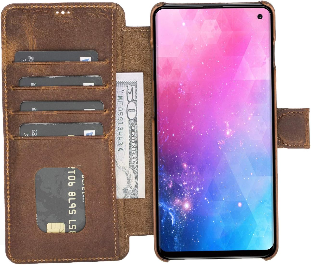 Weekly Top Sale Venito Siena Handmade Ultimate Premium Leather Wallet Case with RFID Protection Feature for Samsung Galaxy S10 (6.1 inch) (Antique Brown) 🛒 Flash Sale Venito Siena Handmade Ultimate Premium Leather Wallet Case with RFID Protection Feature for Samsung Galaxy S10 (6.1 inch) (Antique Brown)
