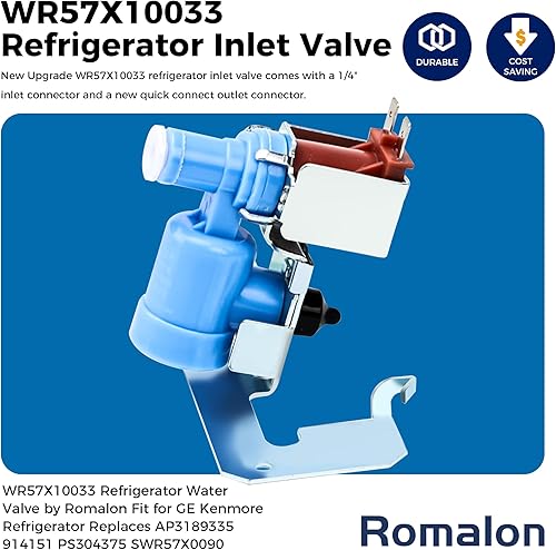 Miniatura 2 de WR57X10033 - Válvula de repuesto para refrigerador con protector