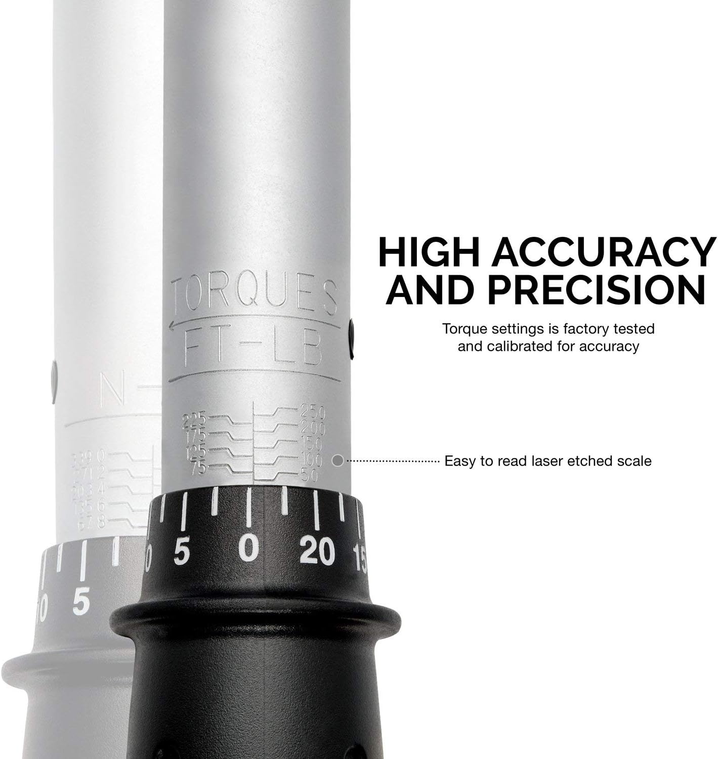 Exclusive Discount 50% Price NEIKO PRO 03709B 1/2” Drive Adjustable Click Torque Wrench | SAE | 50-250 Foot Pound | Chrome Vanadium Steel | 25” Length