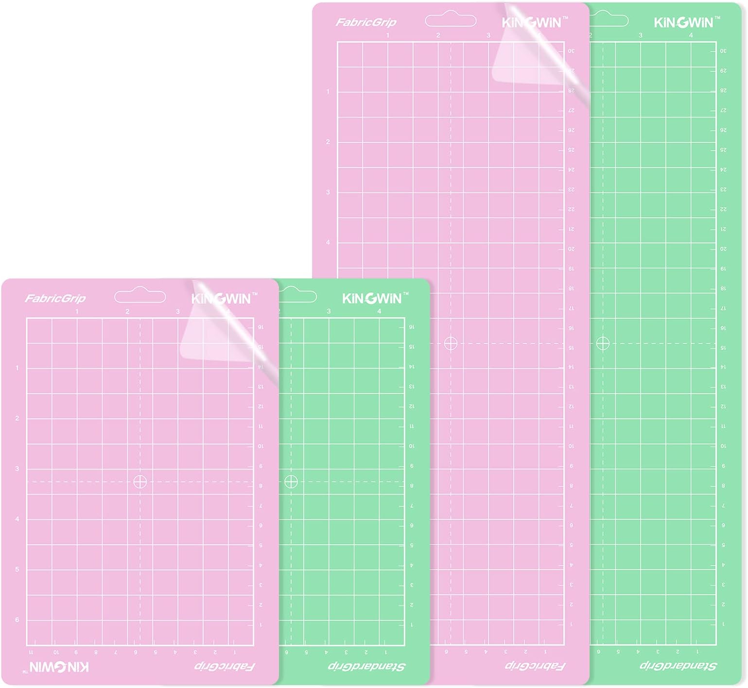 Cutting Mat for Cricut Joy Accessories Two Fabric Grip & Two Standard Grip 4.5x6.5 & 4.5x12 Adhesive Cutting Mats for Cricut Joy Replacement Cut Mats for Crafts