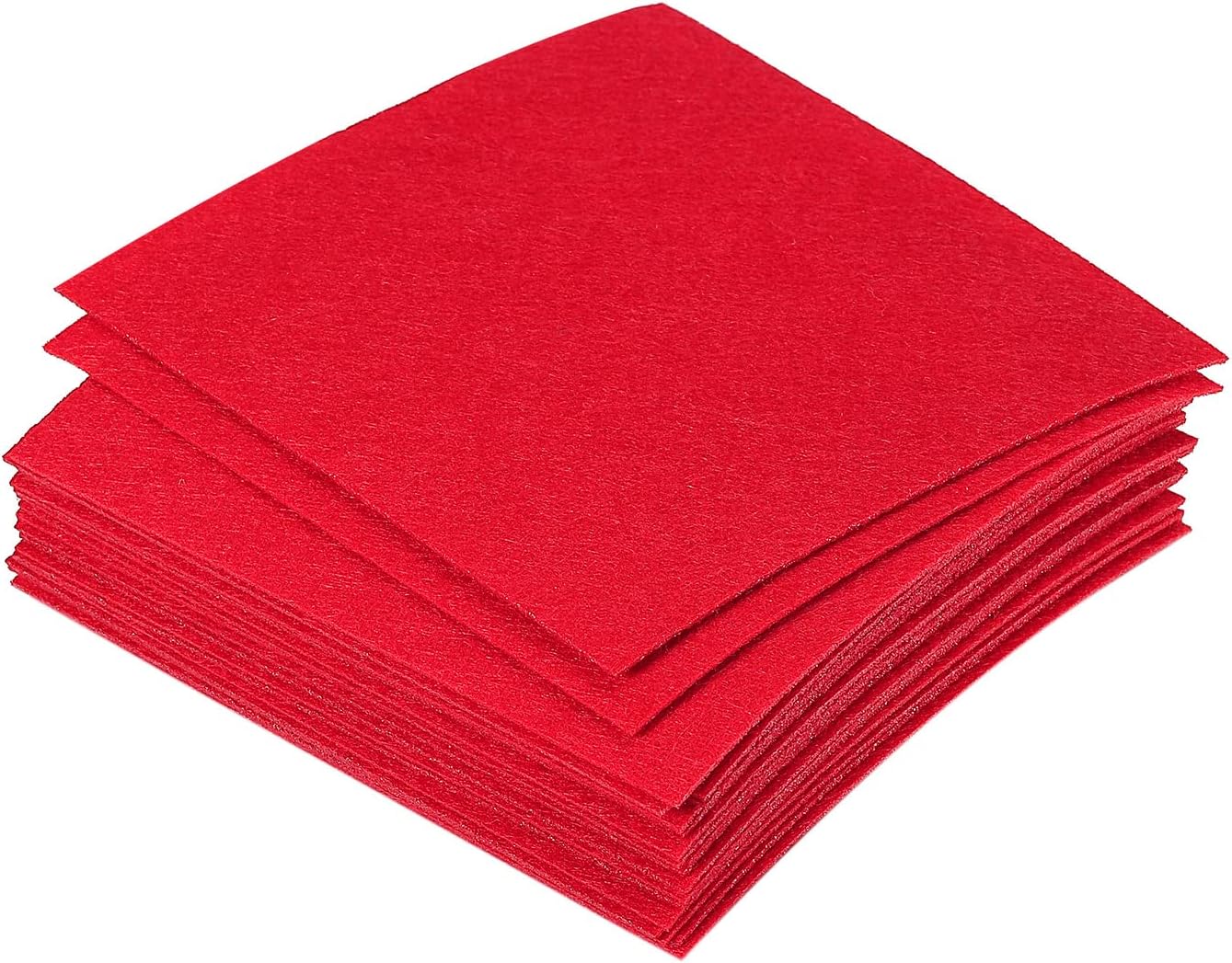 PATIKIL Soft Felt Sheets Fabric Craft Sheets Red 4 Inch x 4 Inch for DIY Hobby Decorate Pack of 18