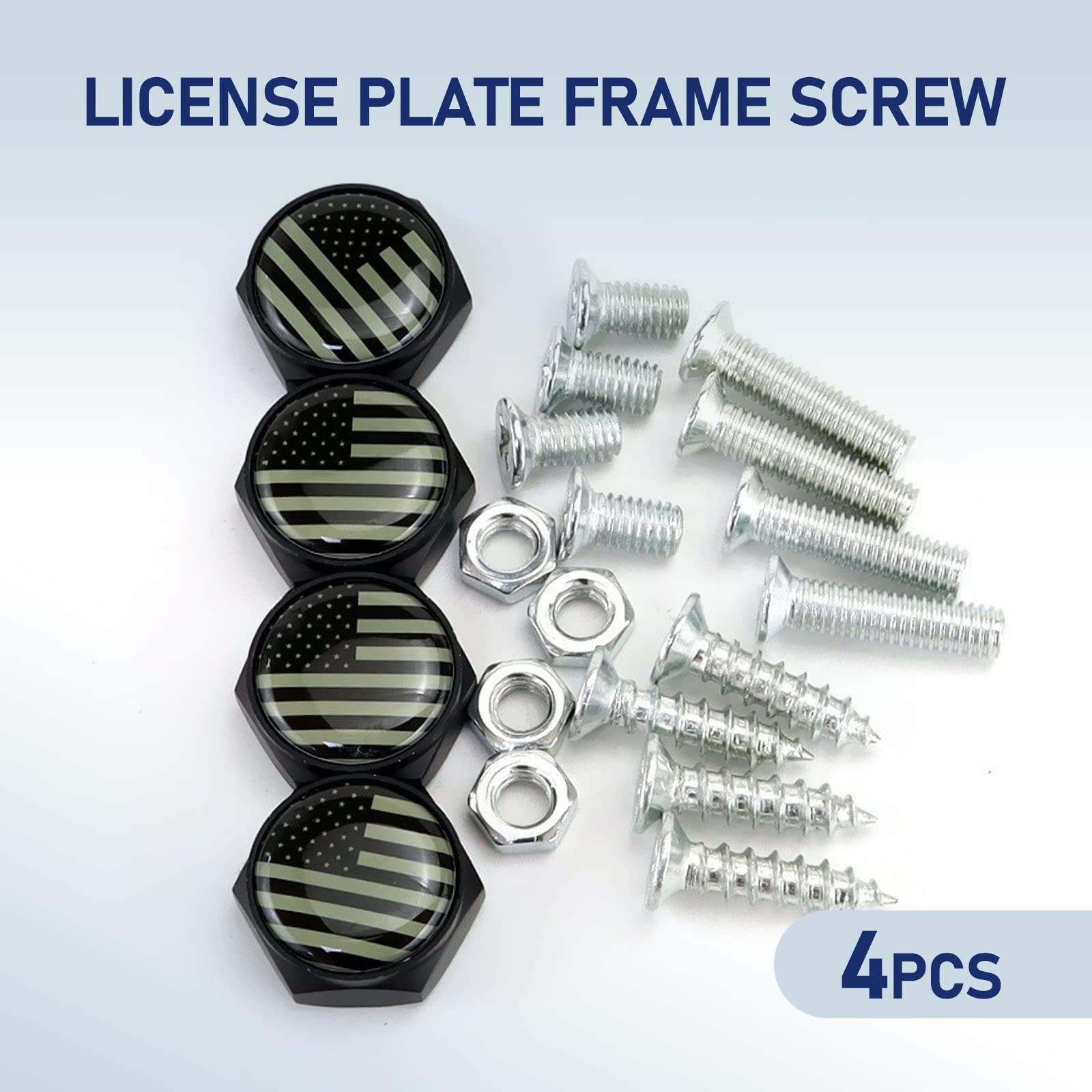 Amazon.com: Sodcay Pack of 4 License Plate Screws, American Flag