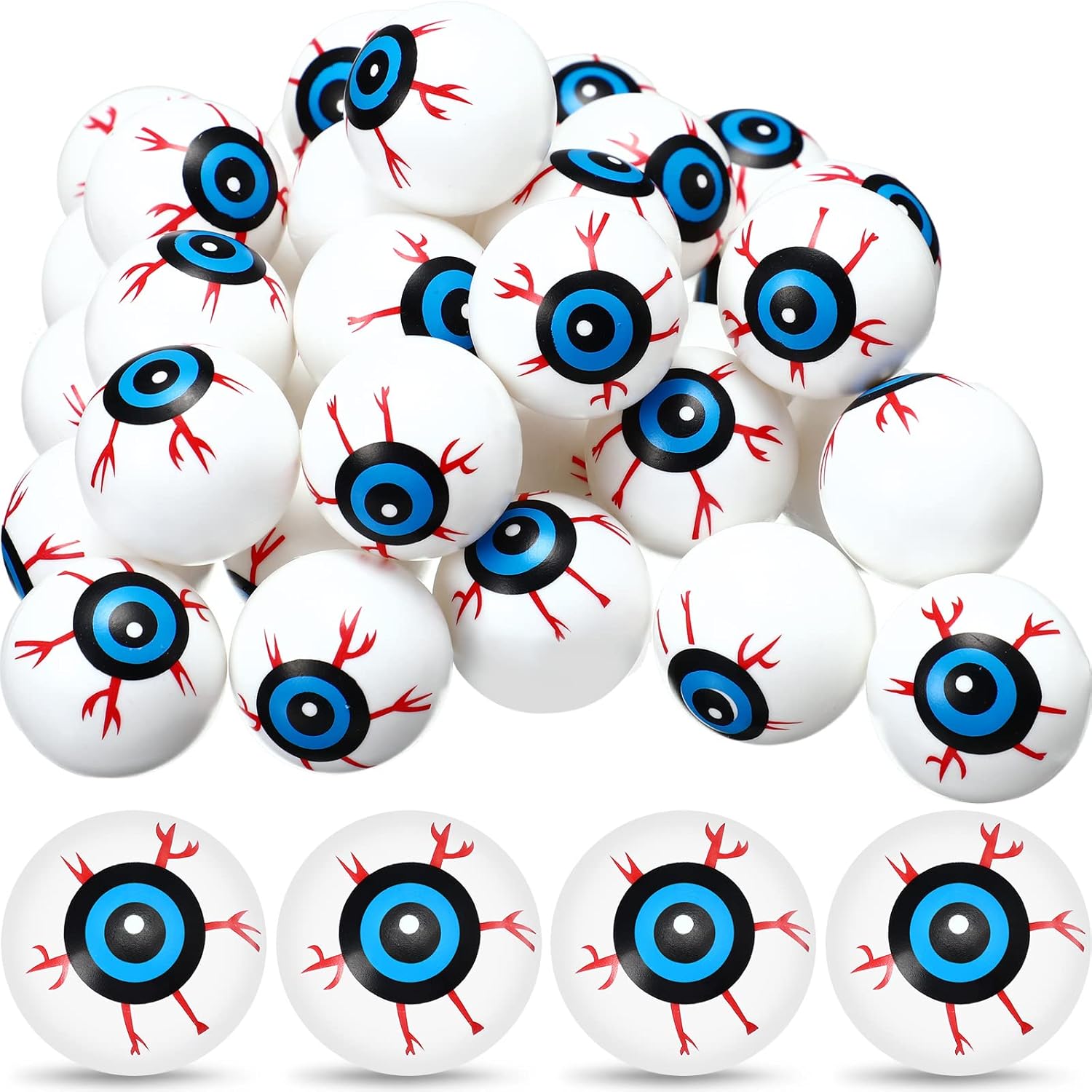 Zubebe 36 Pieces Halloween Eyeballs Plastic Eyeballs Halloween Bouncing Eyeballs
