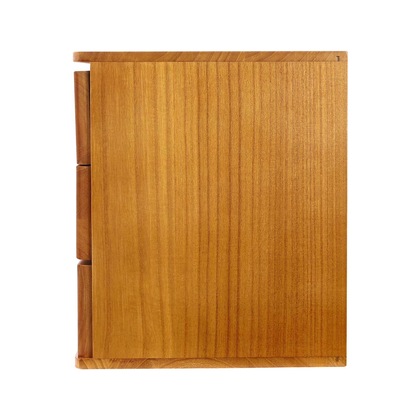Cassettiera a 3 livelli, in legno di tung, 30 kg, con chiusura a chiave, 6 chiavi, 40 x 28 x 31 cm, antiscivolo, pronto per l'uso, per ufficio, casa, ufficio, ufficio