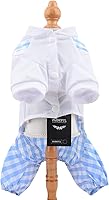 Vista 8 de Trajes de perro para perros pequeños, camisas de verano con pantalones a cuadros, overoles de una pieza para gatos, cachorros, ropa de chihuahua