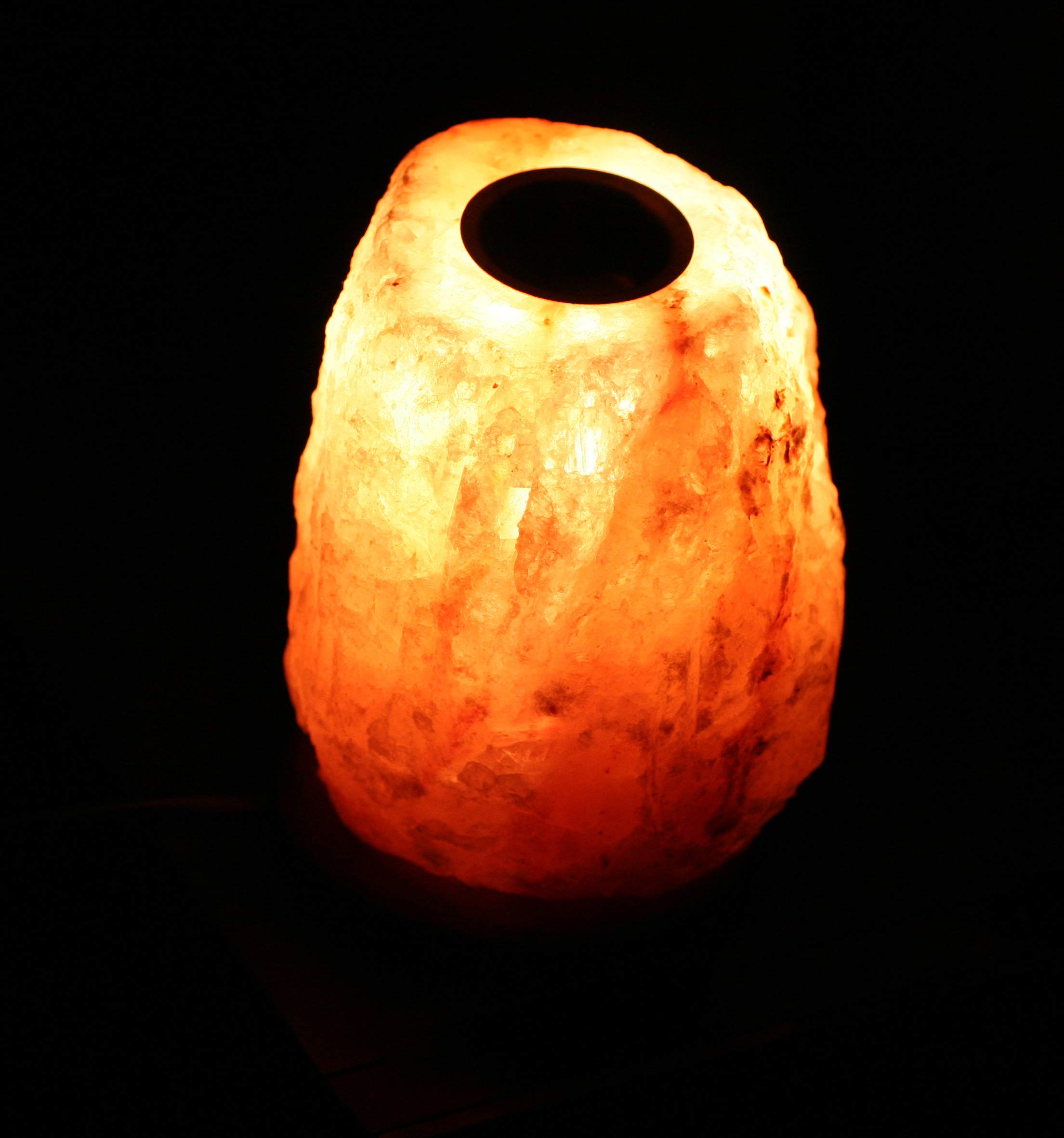 NaturGut Aroma-Salzlampe Aroma Lamp for Essential Oils Made of Crystal Salt/Punjab-Pakistan