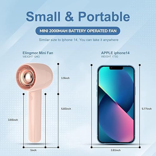 Vista 15 de Ventilador de mano con aromaterapia, pequeño ventilador turbo personal recargable por USB, silencioso mini ventilador de mano portátil, ventilador