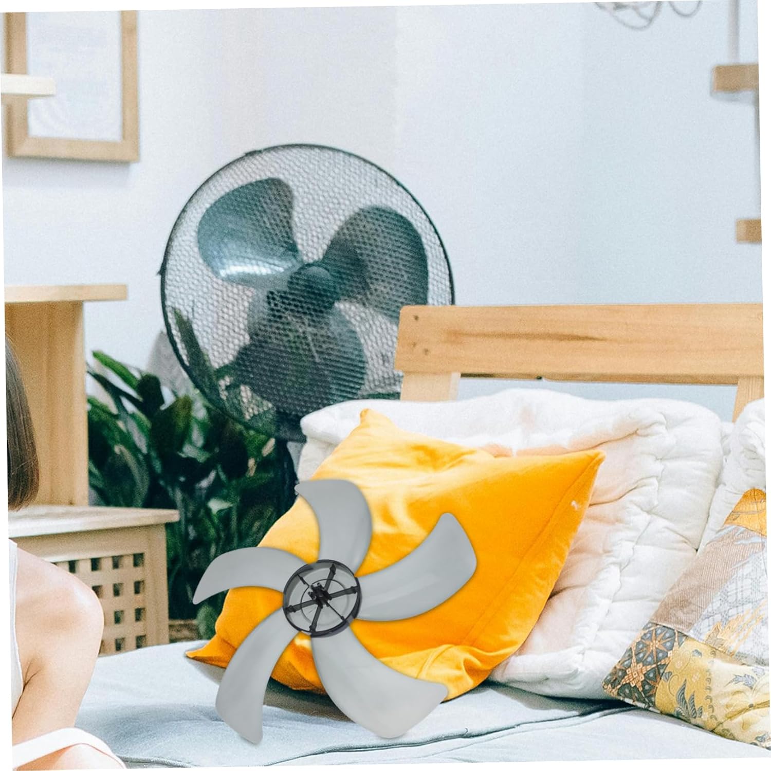 Kichvoe Replacement Fan Blades Leaf Plastic Blades for Pedestal and Table Fans Quiet Easy Installation Compatible Models and Performance