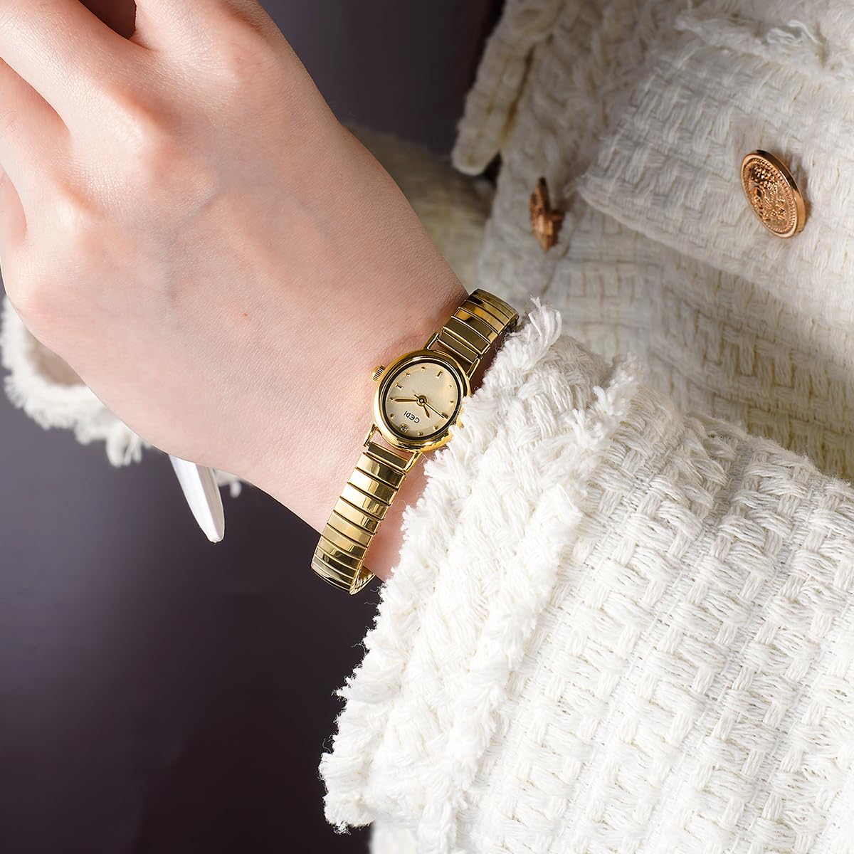 MASTOP Cinturino di espansione per orologi da donna, adatto per polsi inferiori a 16,6 cm