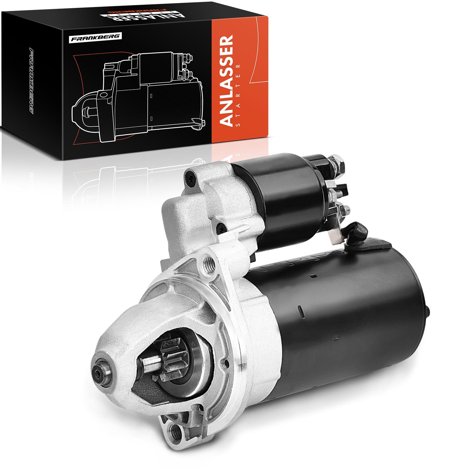 Frankberg Motorino di avviamento 14 kW 12 V 9 denti S0382 0001108003 | Compatibile con: Classe E W124, Karando KJ, Classe E Modello T S124, Musso FJ, Modello 124 T S124, Classe E Coupé C124