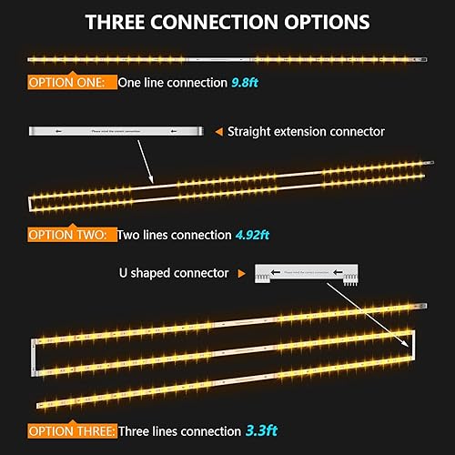 Miniatura 3 de MY BEAUTY LIGHT Paquete de luces para debajo del gabinete RGBW controladas por Bluetooth con 2700K-6500K WiFi COB Smart Led Strip Lights