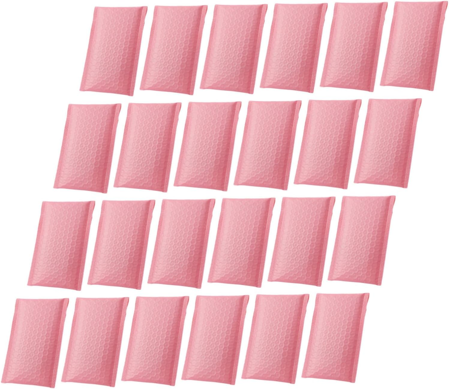 60pcs Pink Thickened Padded Bubble Mailers 15x20+4cm Self-sealing Protective Shipping Bags for Fragile Items Electronics Jewelry