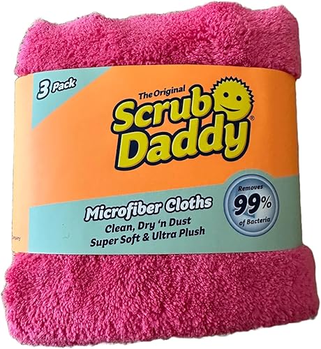 Scrub Daddy Paquete de 3 paños de microfibra
