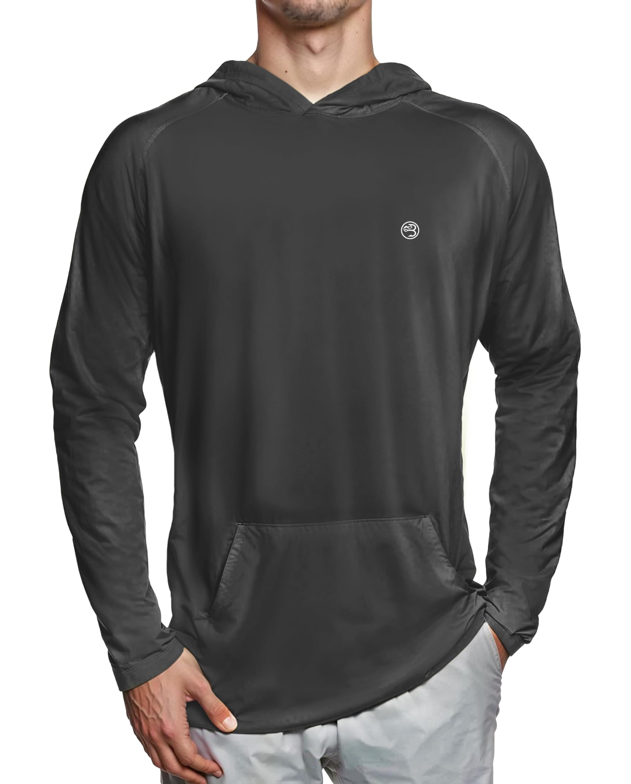 Mens Dry-Fit UPF 50+ Sun Shirt Hooded, Fishing Shirts for Men Long Sleeve, SPF Shirts for Men, Men's Rash Guard