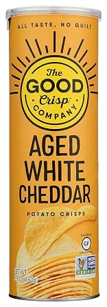 The Good Crisp Company, Potato Crisps Aged White Cheddar, 5.6 Ounce
