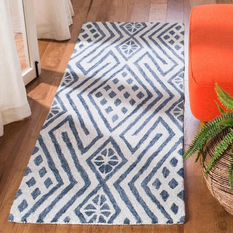 Image of Modern Abstract Hand Tufted Wool Floor Carpet for Home decore Living Room|Home and Bedroom & Hall 5x7 feet (150 x 210cm) White H13