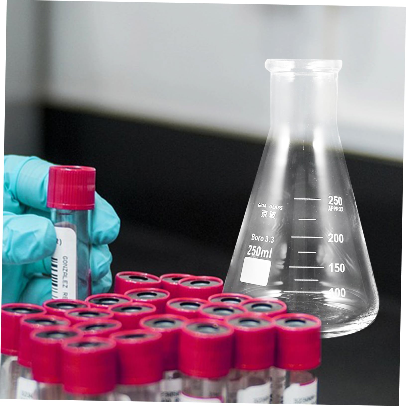 Set 3 Provette In Per Laboratorio - Capacità 50ml, 150ml, 250ml, Sicure Per Studenti - Foto 8