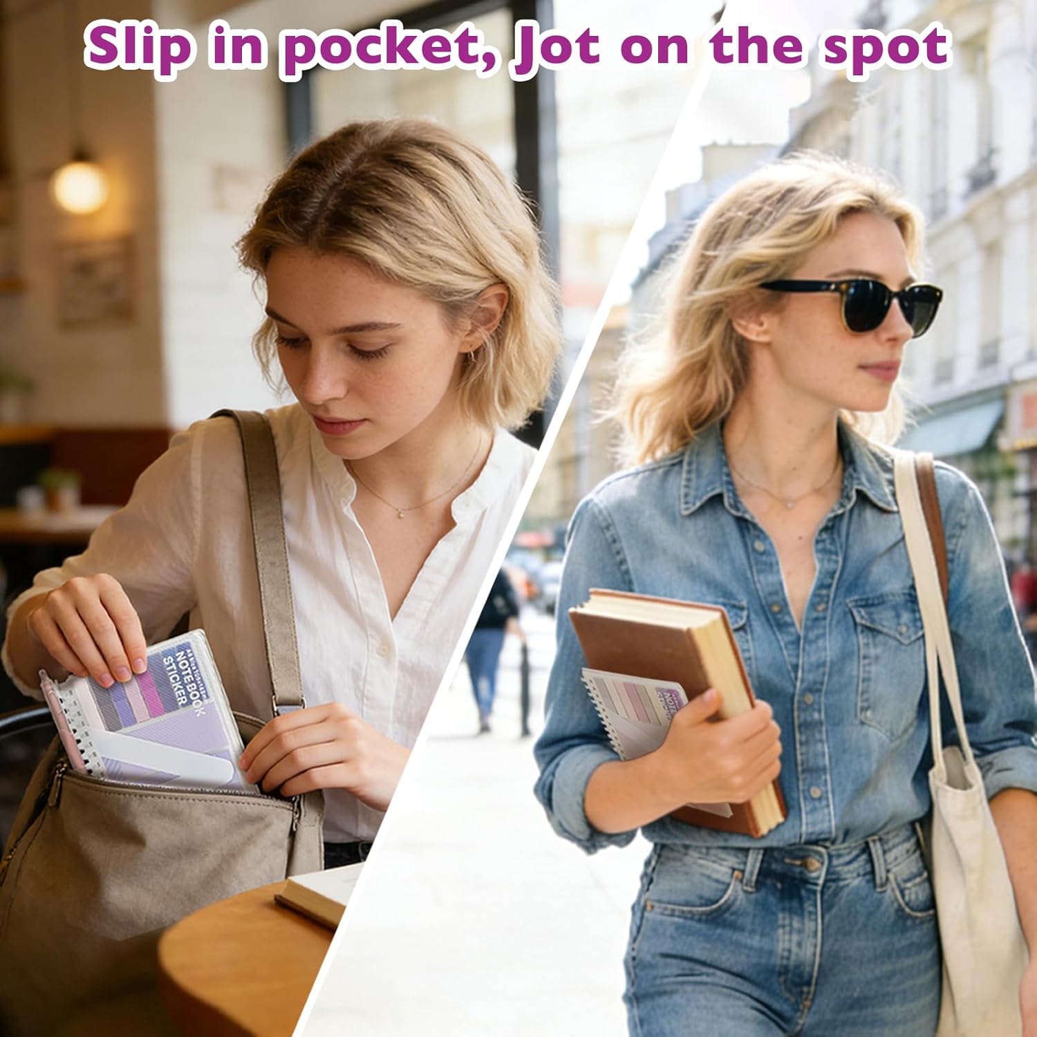 30PCS Cute Spiral Notebook Stationary Set For Women, A6 Portable Bible Journal Set with 4 Notebooks, 880 Sticky Notes & 25 Gel Pens, Aesthetic Work Study Supplies Appreciation Gifts - Image 6