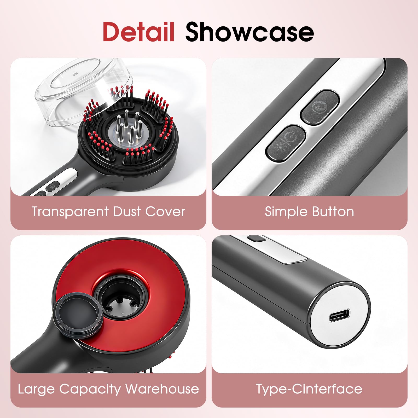 Upgrade Laser Therapy Hair Growth Comb, Hair Oil Applicator and Red Light Hair Brush,Electric Scalp Massager Hair Growth with IPX7 Waterproof