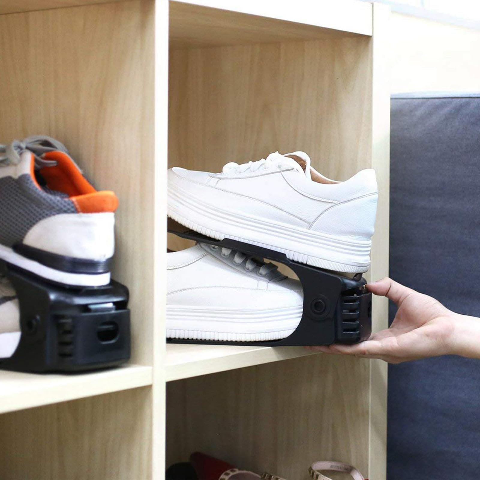 Organizer Portascarpe Salvaspazio - 20 Pezzi Regolabili In Plastica Per Armadio E Scarpiera - Foto 6