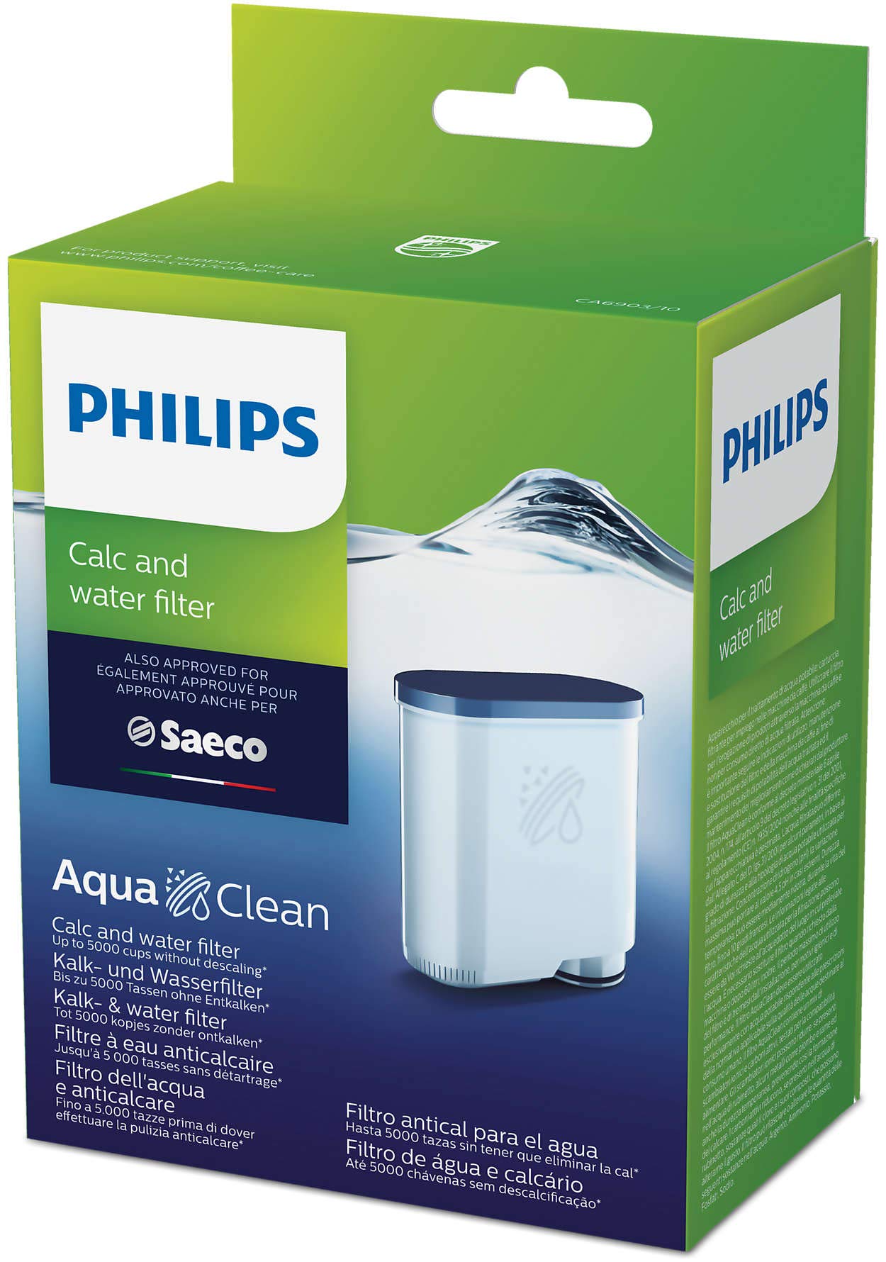 Filtro Acqua Macchina Caffè Filtro Acqua Anticalcare Per Macchine Caffè Philips E Saeco - Wessper CA6903 Aquaclean - Confezione Da 3 Manutenzione Caffettiera - Foto 11