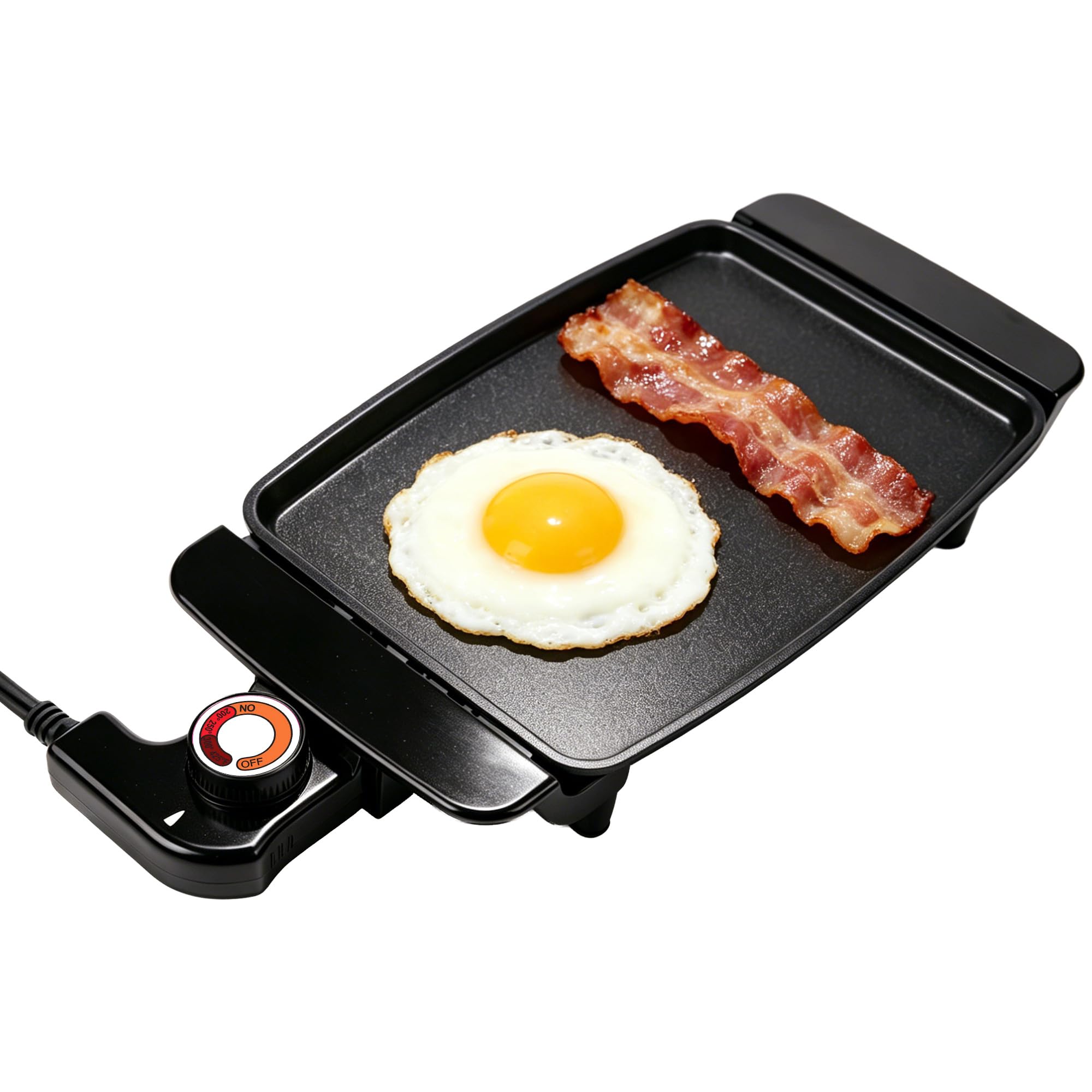 Photo 1 of ***MISSING POWER CORD*** I-Keukenn Small Electric Griddle, 10 Inch Mini Ceramic Non-Stick Electric Skillet with Adjustable Thermostat, 1200W Single Serve Grill for Breakfast, Cooking for Pancakes, Eggs, Sausage
