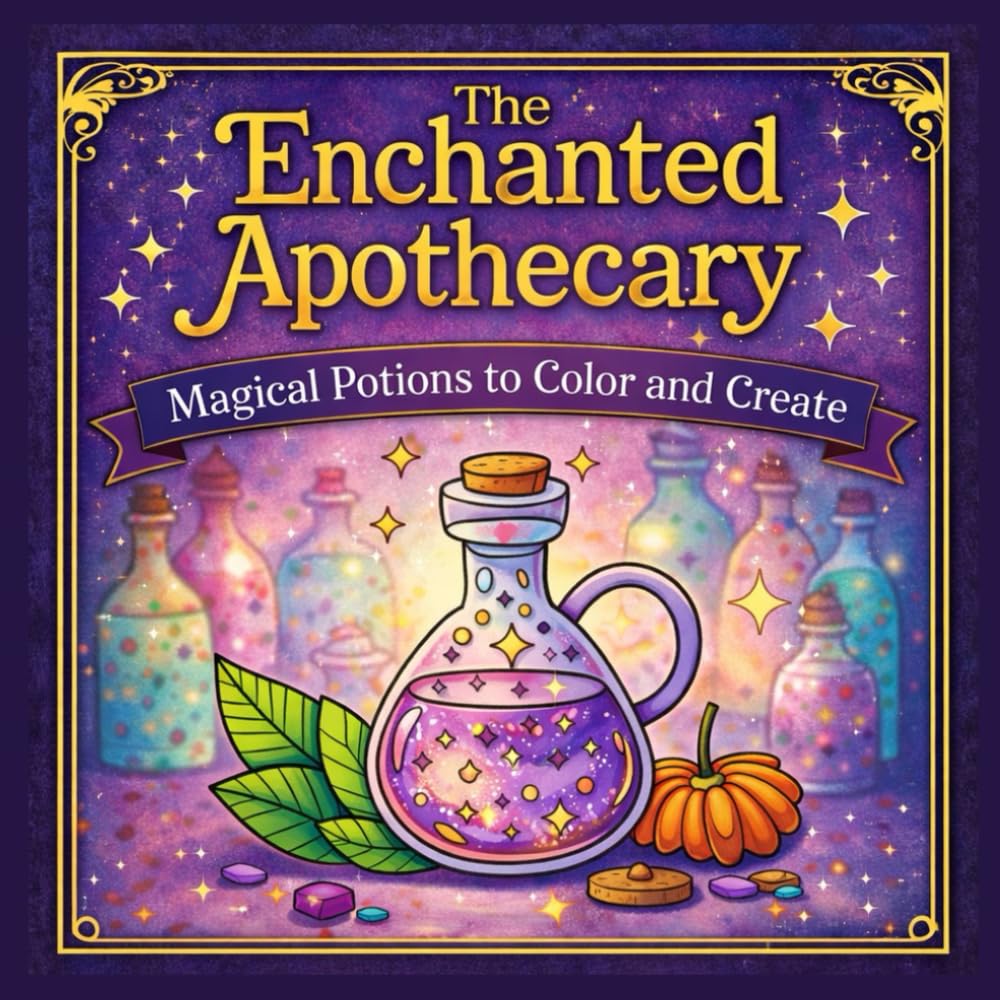 The Enchanted Apothecary: Magical Potions Coloring Book for Adults and Teens | Fantasy Elixirs, Spellbinding Bottles and Relaxing Witchy Designs to Color and Create