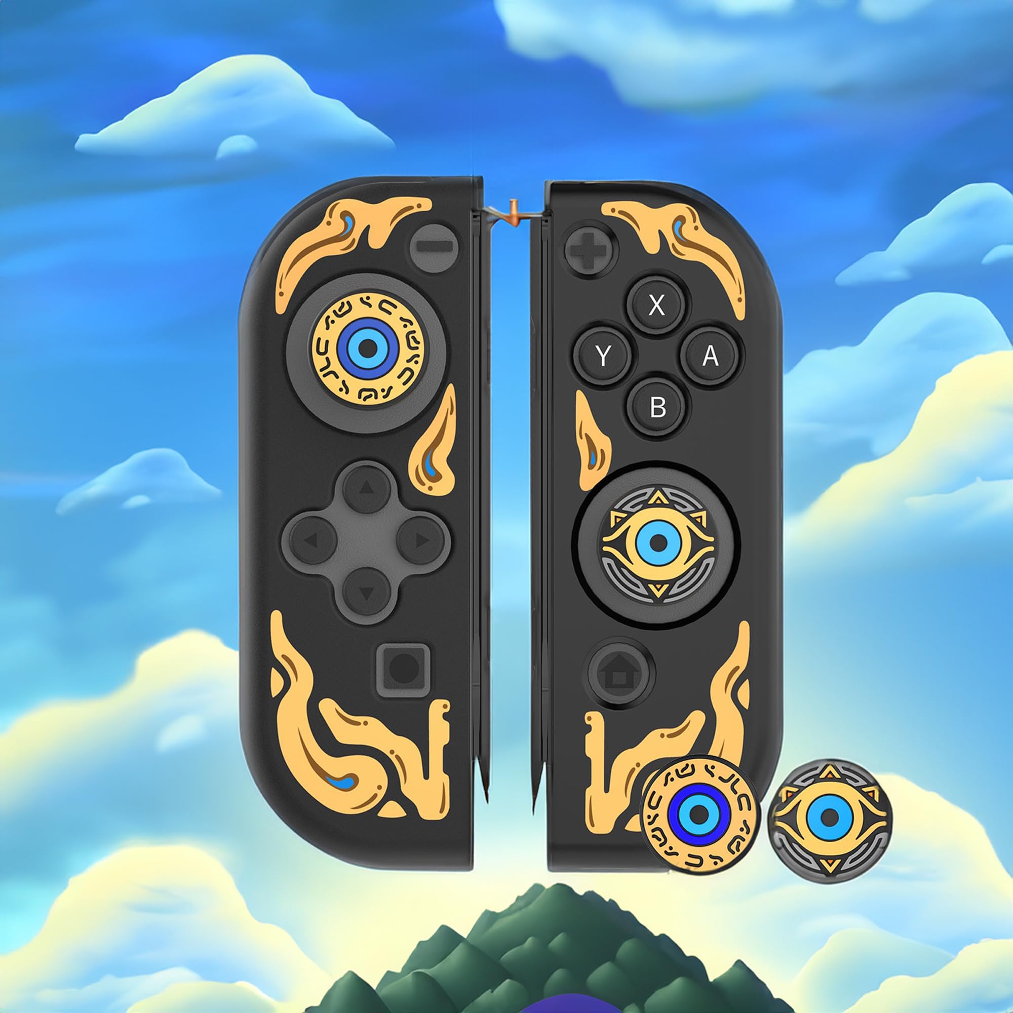 MatoSan Switch Joy Con Custodia per Switch Joy Con Controller, Silicone Grip Skin Cover Case per Controller Joycon, Custodia in silicone con tappi Joystick, accessori da