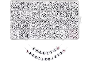 Melius 4x7mm Round Letter Beads for Jewelry Making