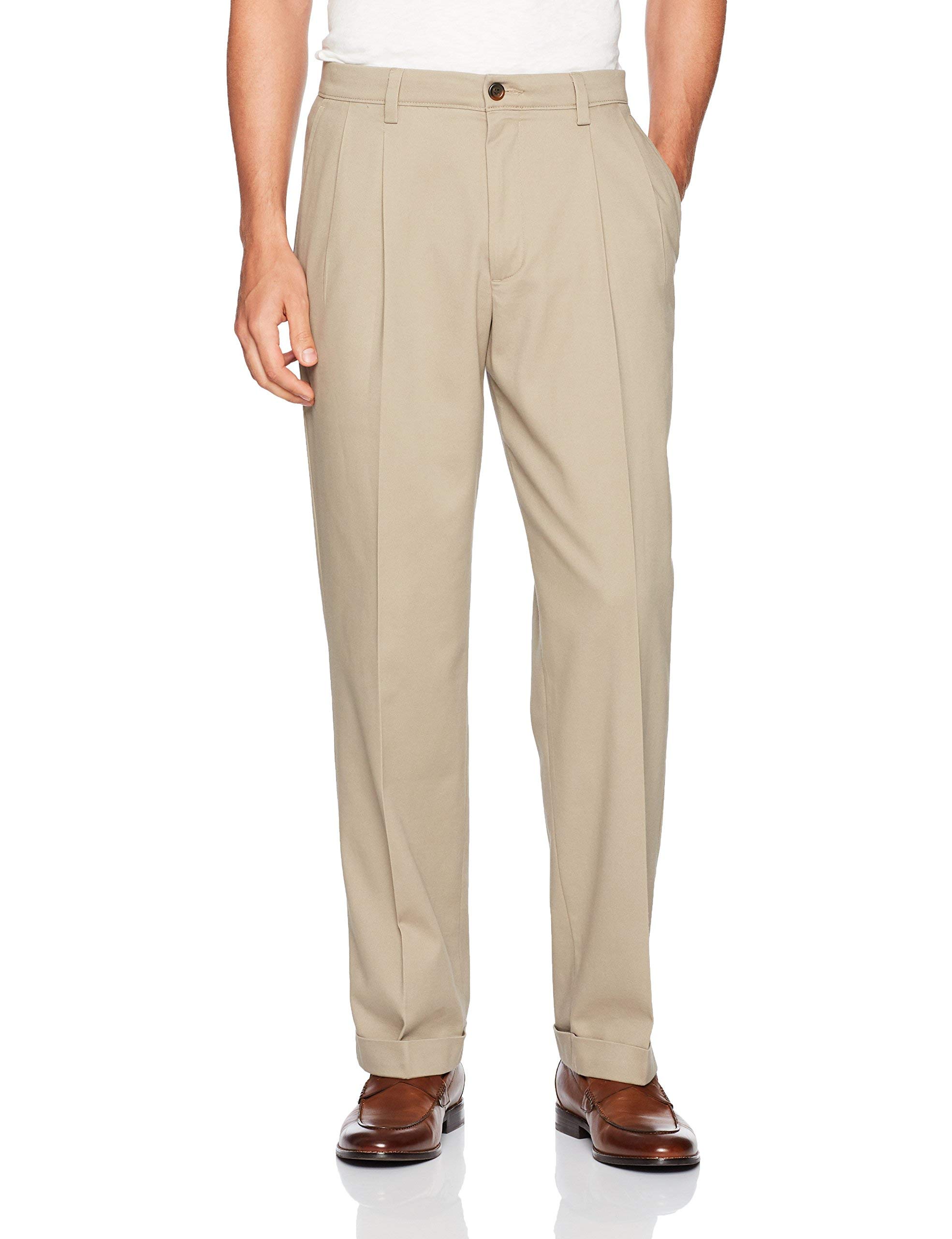 Dockers Mens Relaxed Fit Easy Khaki Pants Pleated Desertcart INDIA