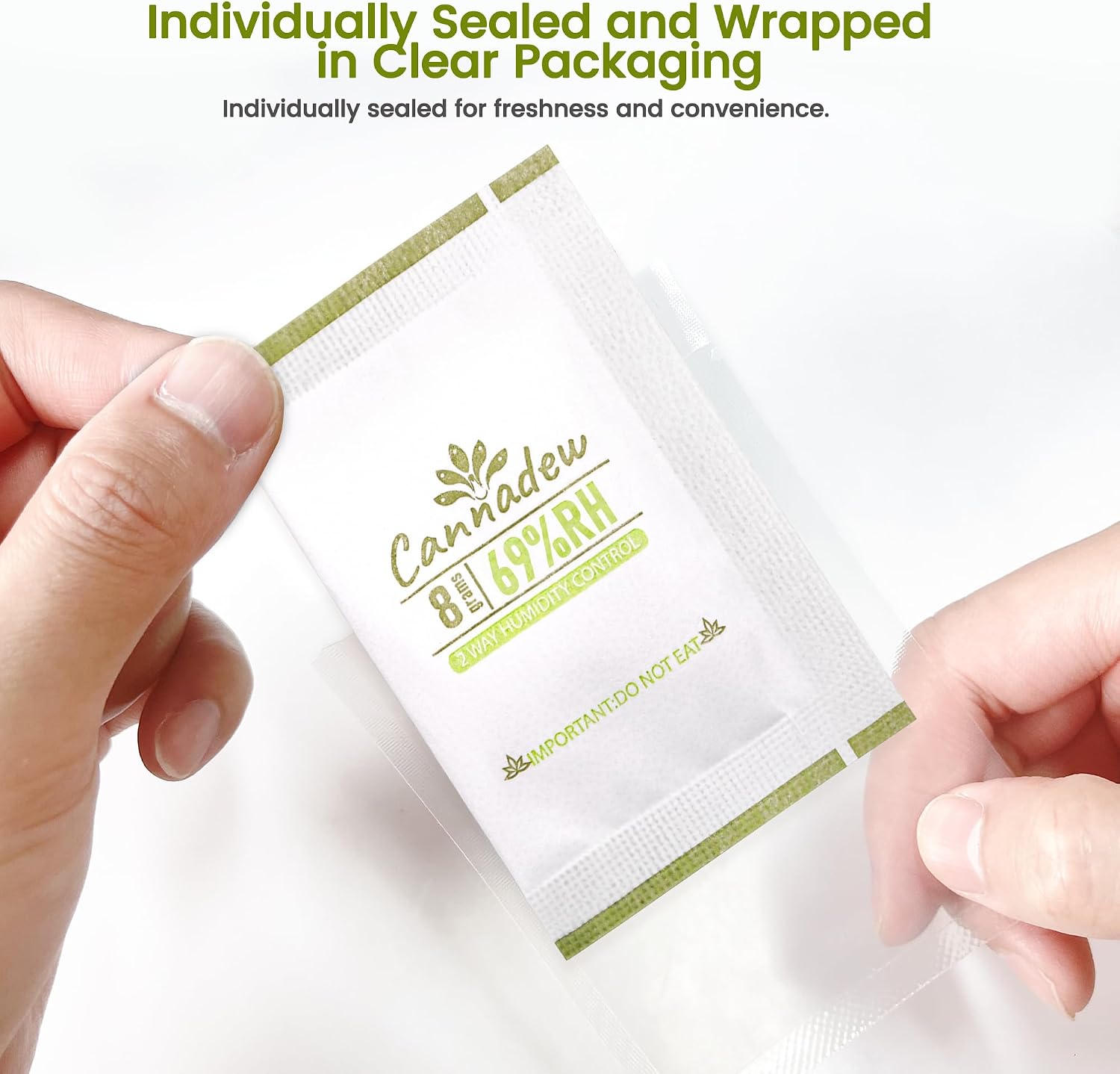 69% RH, 8g (15 Pack) Cannadew Humidity Packs Two-Way Humidity Control Pack – Moisture Absorbers & Hydration Packets for Storage