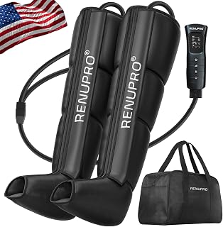 Professional Leg Massager Recovery System, Dynamic Air Compression for Circulation Improvement and Faster Recovery, Sequential Compression Device for Athletes USA Owned