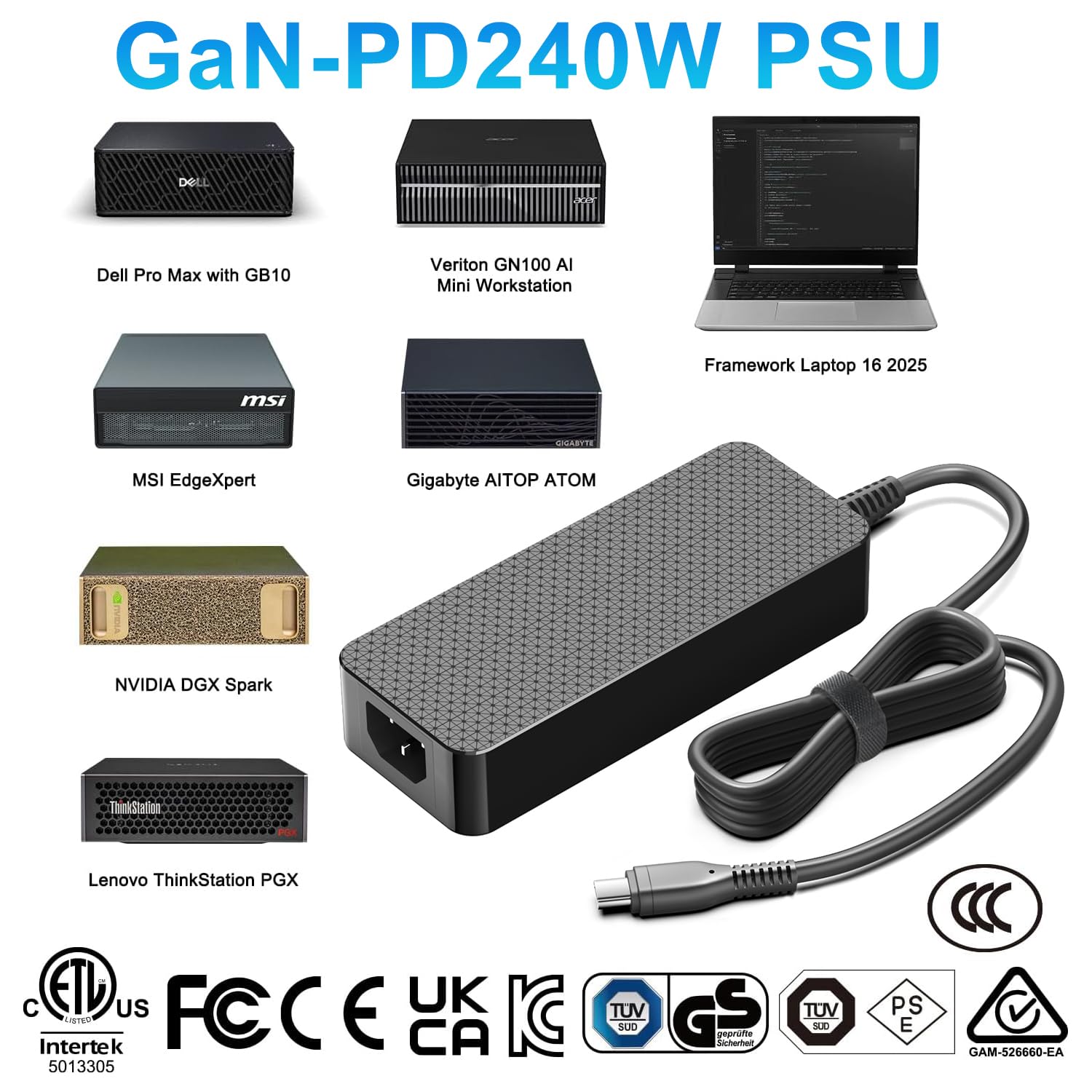 KFD Caricatore USB C da 240 W