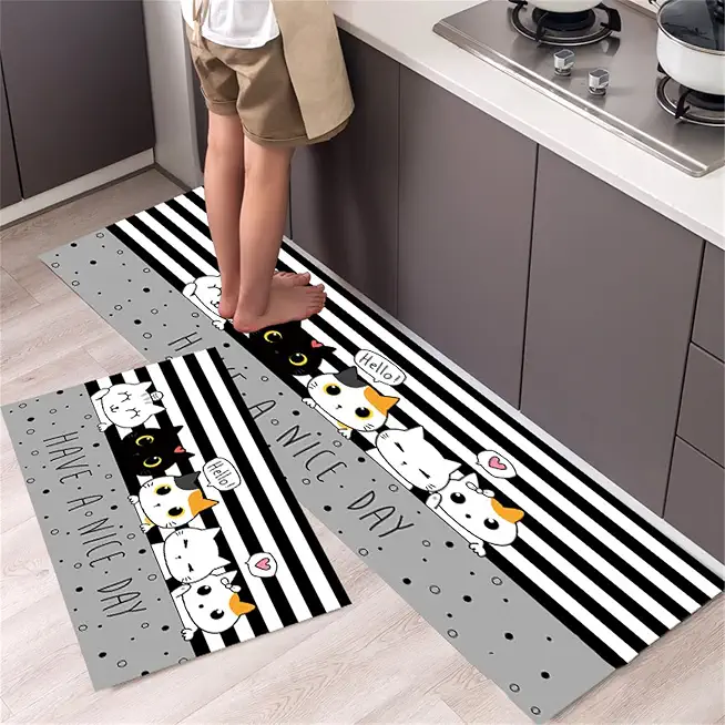 Alomejor Kitchen Floor Mats Non-Slip and Comfortable Anti-Fatigue Rugs for Kitchen and Bathroom - 1 Unit (40 * 120cm)
