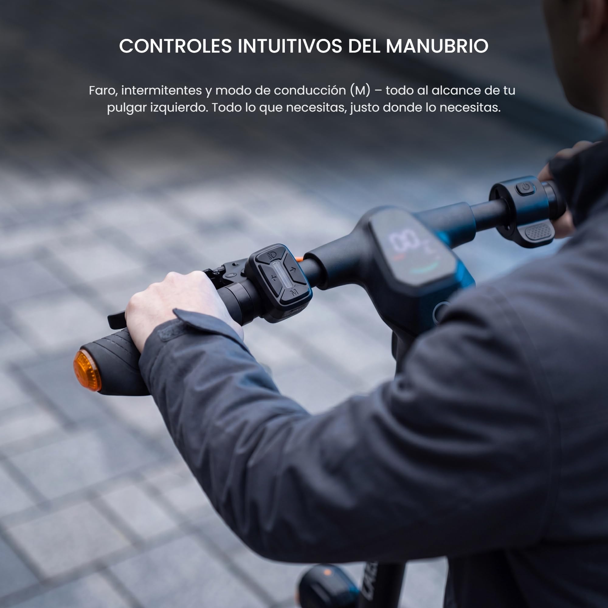 Patinete Eléctrico para Adultos Serie R, Sensor de Huella Digital, 85 km Autonomía, Neumáticos Tubeless 10,5", Control de Tracción TCS