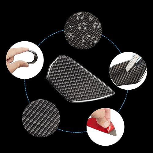 Miniatura 6 de TOMALL Calcomanía para manija de puerta interior de automóvil, compatible con Honda 10th Civic 2016-2021, 4 calcomanías interiores para puerta,