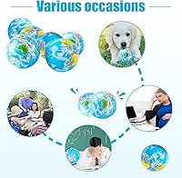Vista 5 de 24 PCS Globe Squeeze Balls,2.5 Inch Globe Bouncy Ball Earth Squishy Ball,Mini Foam Globe Squeeze Stress Balls