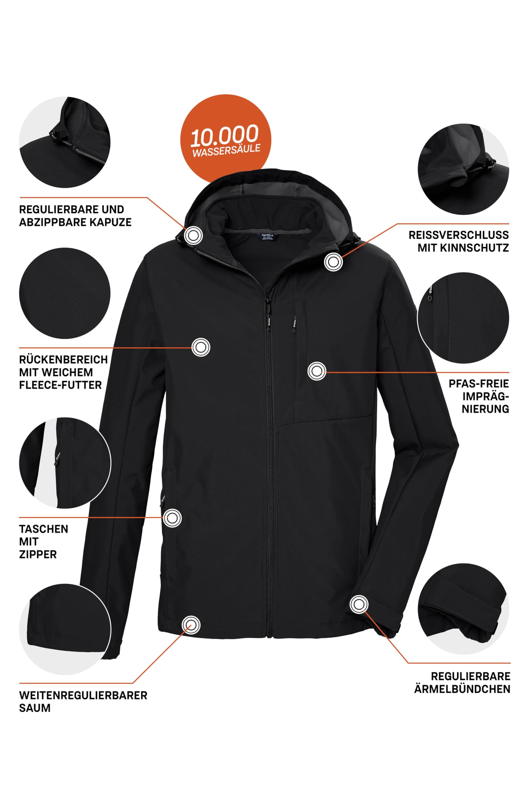Killtec Kurtka softshell/kurtka outdoorowa z kapturem Mężczyźni Kos 103 Mn Sftshll Jckt