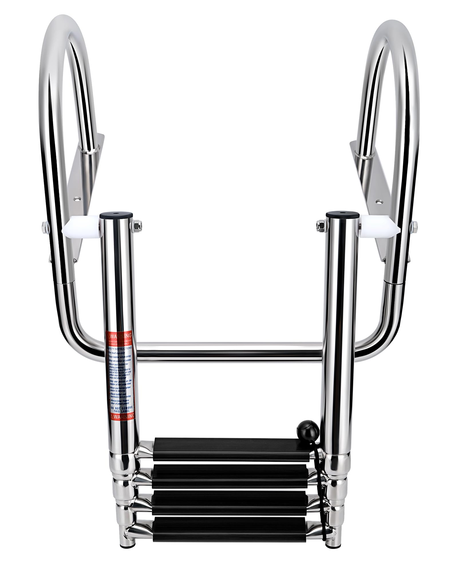 Scaletta telescopica in acciaio inox a 4 gradini per imbarcazioni marine e piscine, 249,5 kg (4 gradini)