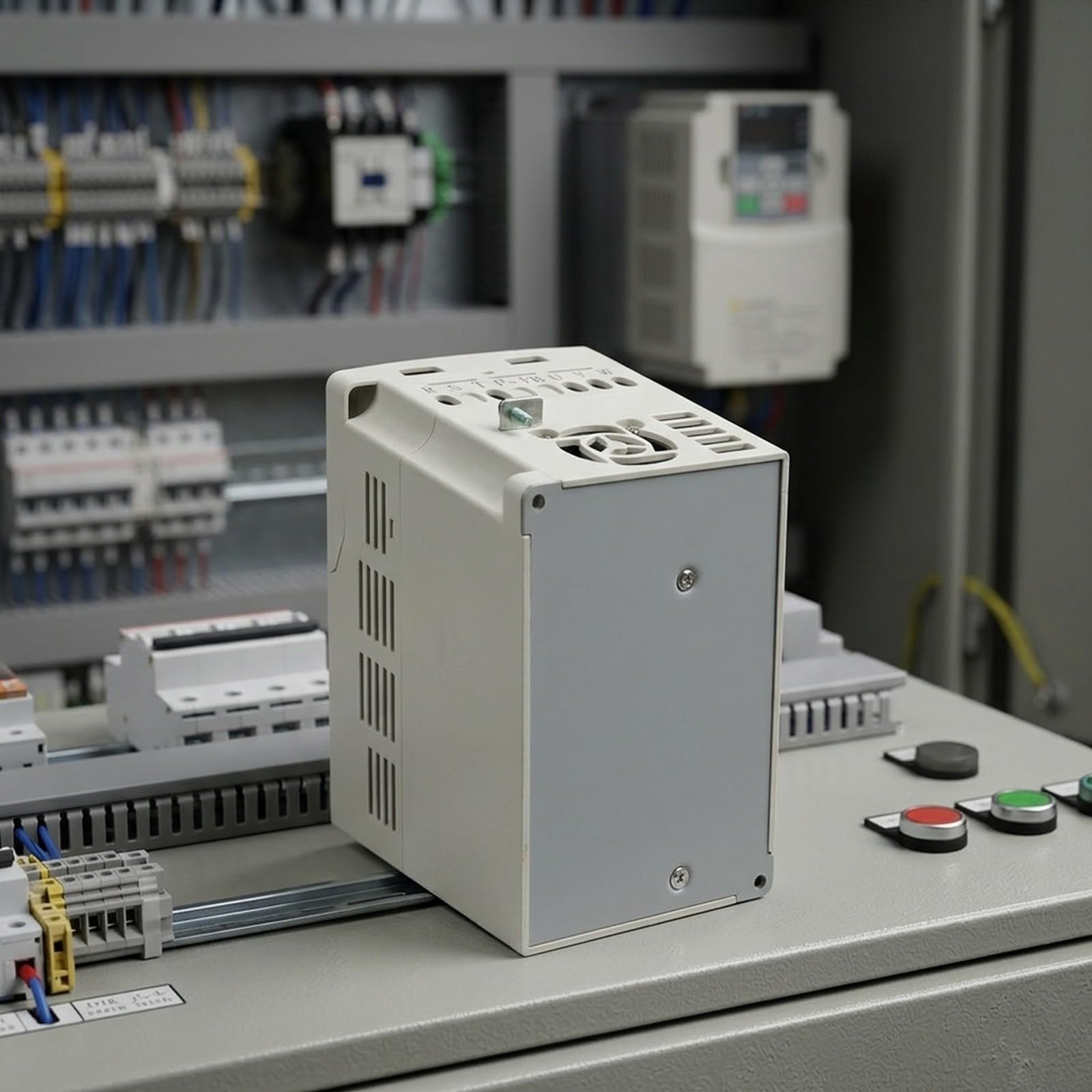 1 Stück Frequenzumrichter 0,75KW 220V auf 380V VFD Motorsteuerung mit IP20 Schutz für Lüfter Pumpen CNC Maschinen Industrie Weiß