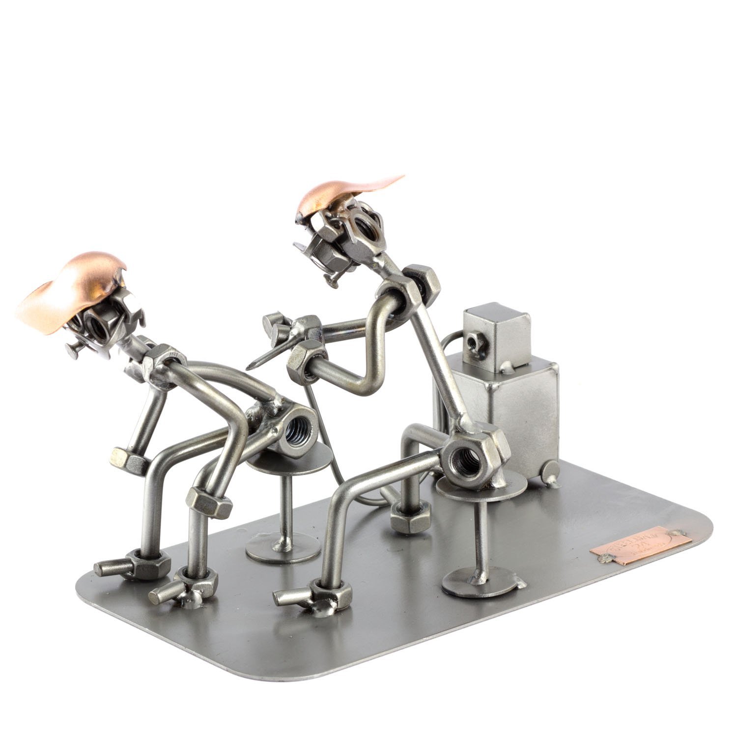 Steelman24 I Omini di Viti Disegnatore Tecnico I Idee Regalo Originale I Soprammobili in Metallo I Modellino