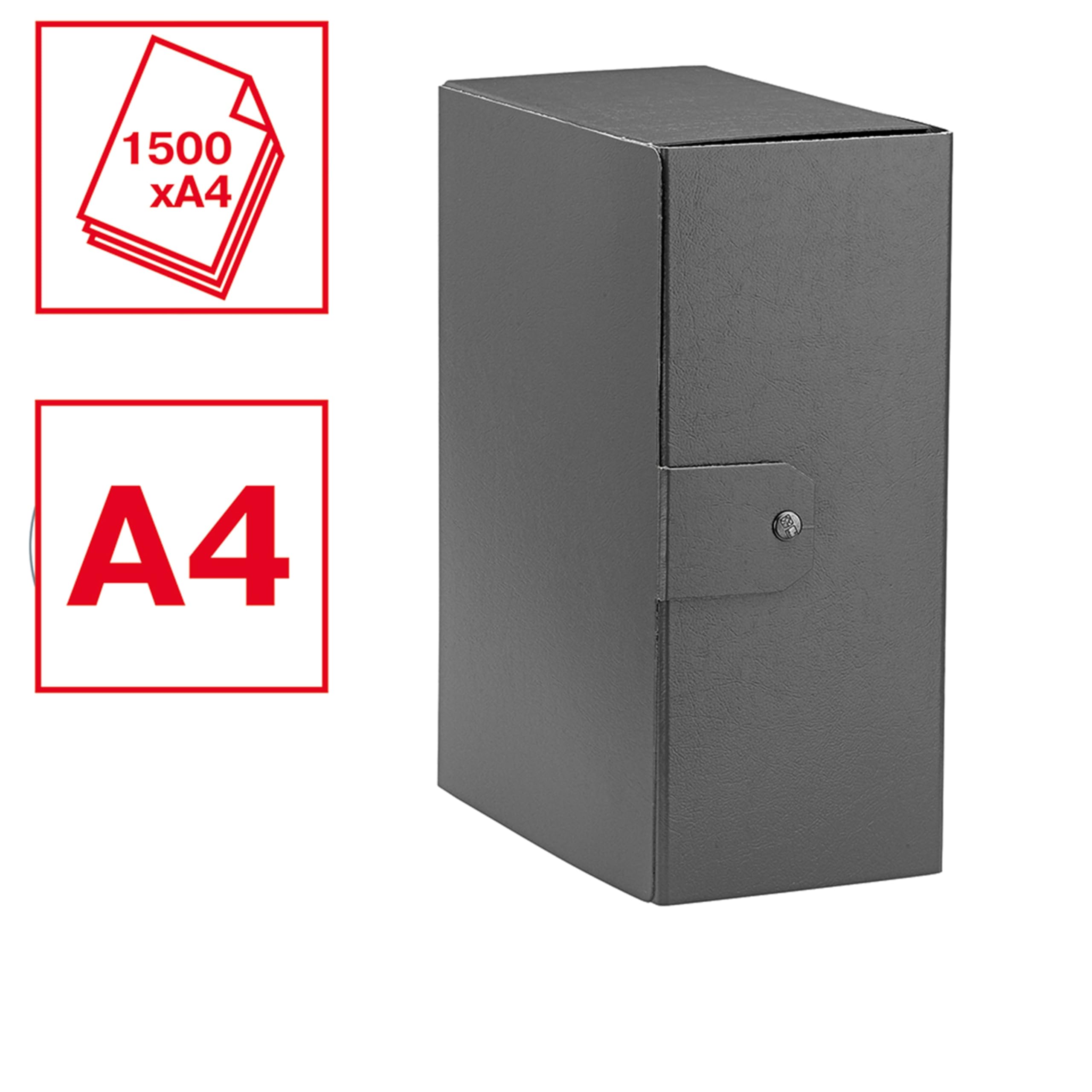 Esselte C35 EUROBOX Cartella Progetti per l'archiviazione, chiusura con bottone, 25 x 35 cm, Dorso 15 cm, Blu, Confezione da 5 pz, 390335050