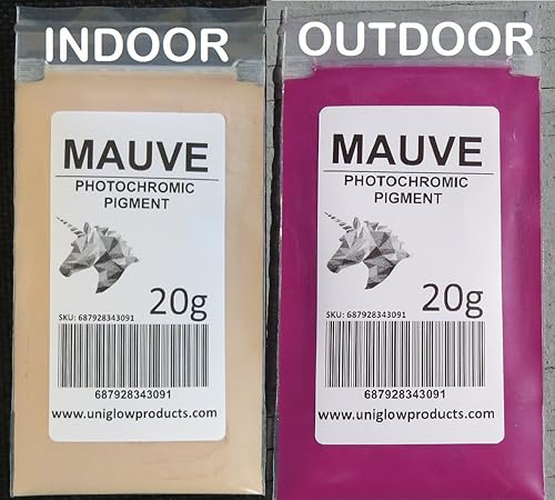 El pigmento fotocromático cambia los colores cuando se expone a la luz solar o a la luz UV y vuelve a su color original cuando la luz del sol está