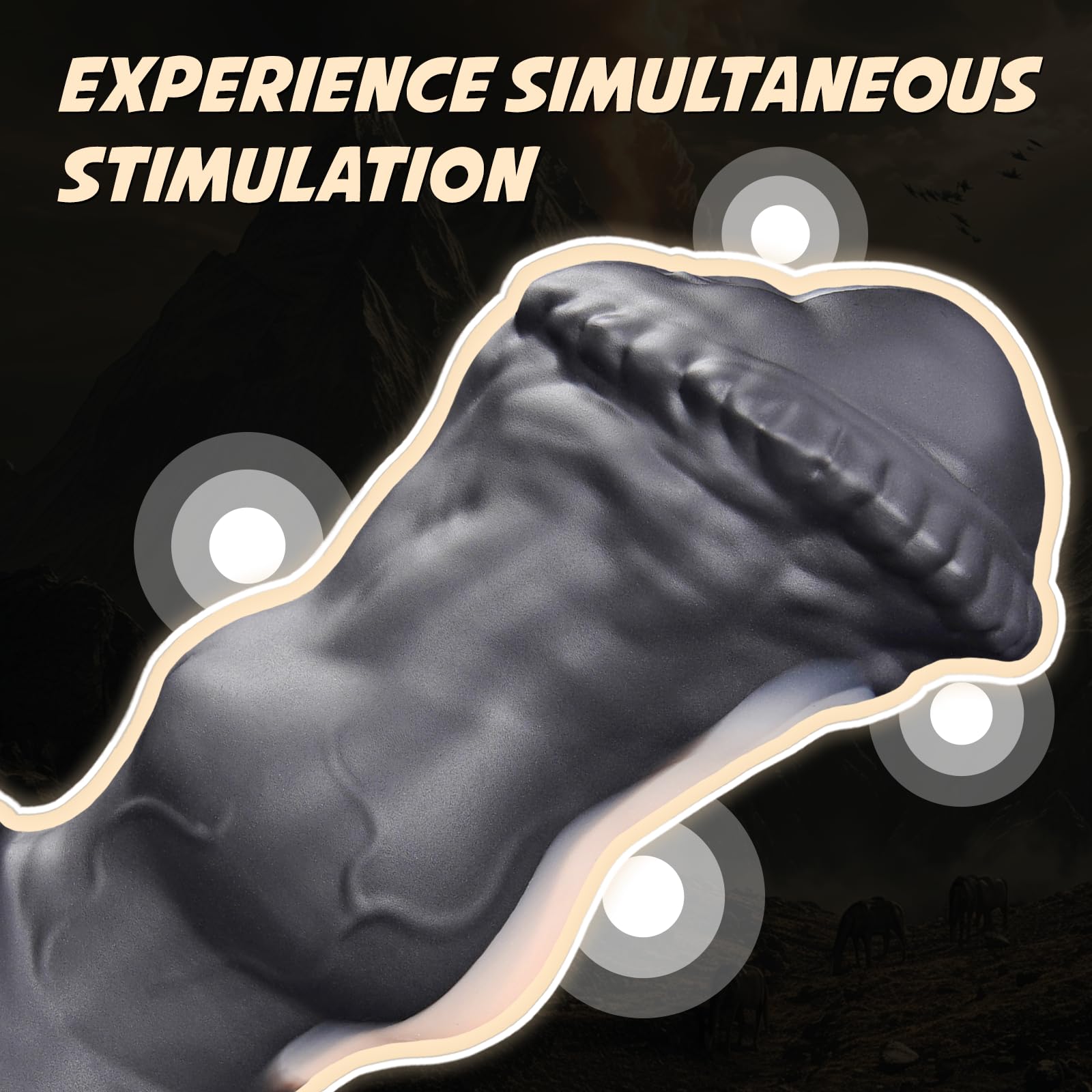 1.9" Diameter Thick Anal Plug Nothosaur「IPONY」Strap-on Wearable Adjustable with Hands-Free Anal Training Set Sex Toy,