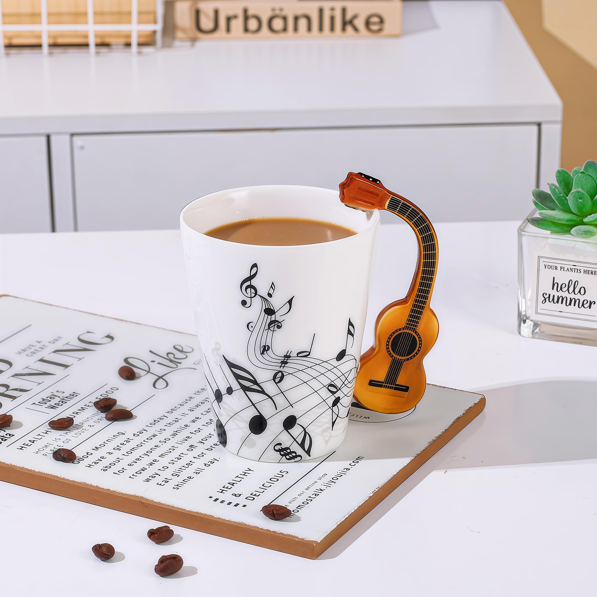 Novità Chitarra Tazza in Ceramica Personalità Musica Nota Tazza di Caffè Tazza di Tè Bottiglia di Acqua Regalo Unico Casa